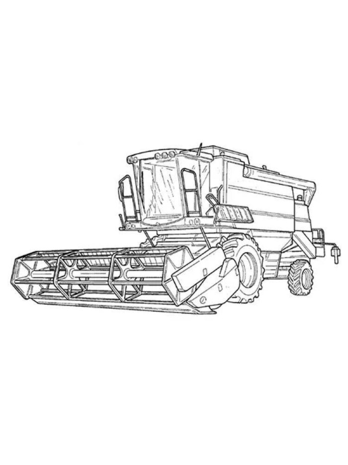 Комбайн John Deere раскраска