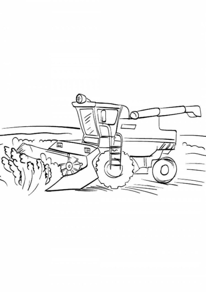 Рисунок комбайн Джон Дир