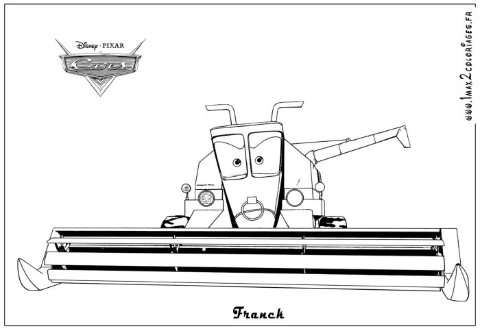 Раскраска Тачки 2