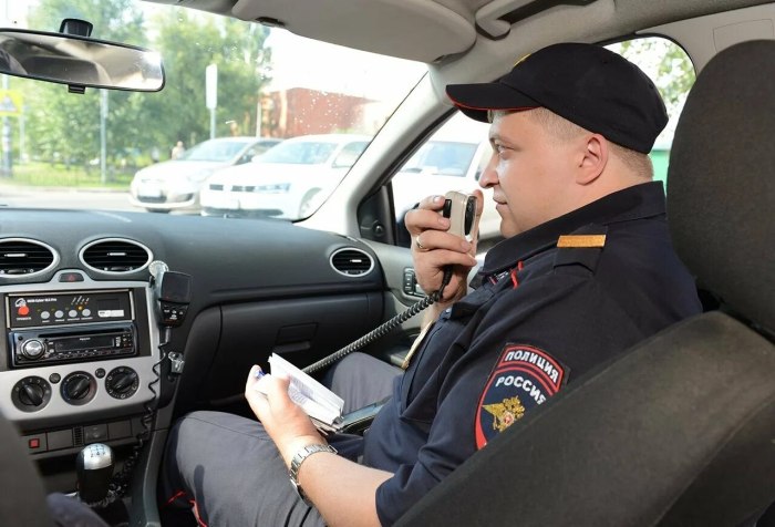 Полицейский автомобиль салон