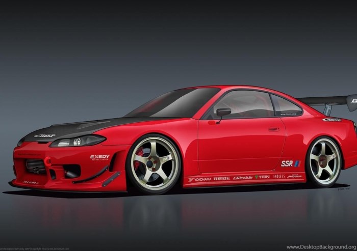 Nissan Silvia s15 красная