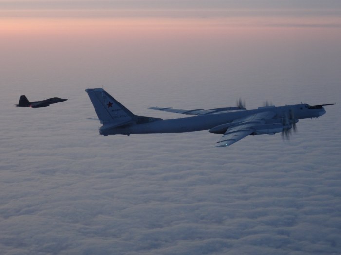 Ту 95 и f22