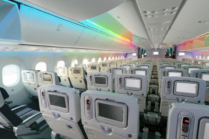 Боинг 787 Дримлайнер салон