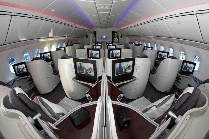 Самолет Боинг 787 салон