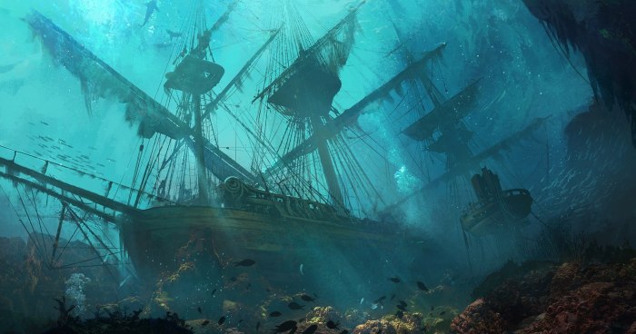 Затонувший корабль Assassins Creed 4