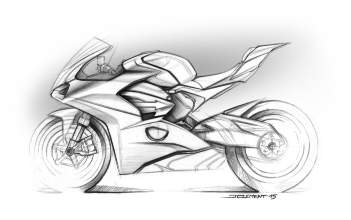 Ducati Panigale v4 рисунок