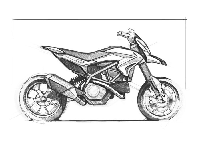 Чертеж мотоцикла Ducati