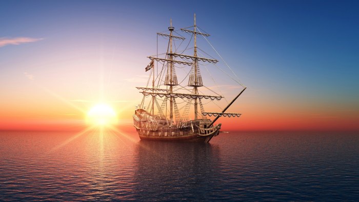 Корабль в море