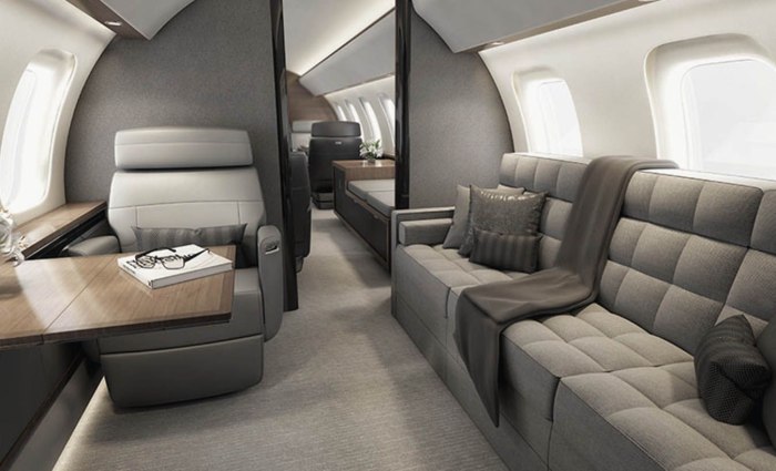 Самолёт Bombardier Global 7000 салон