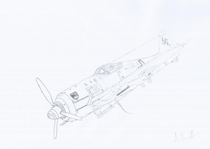Ил-2 Штурмовик рисунок карандашом
