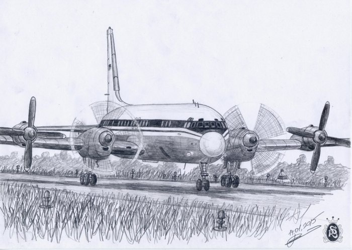 Ил-18 рисунок вид сбоку