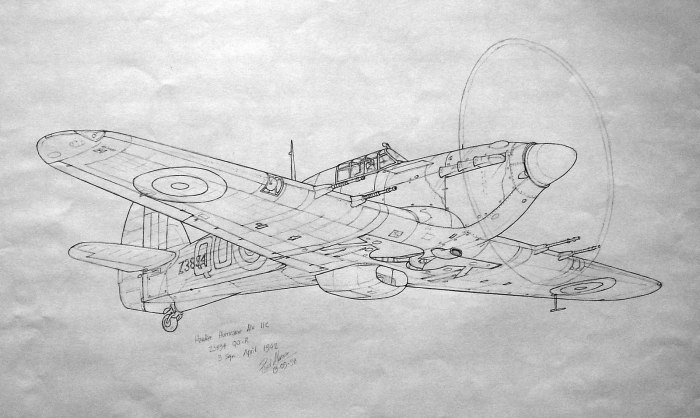 Ил-2 рисунок карандашом