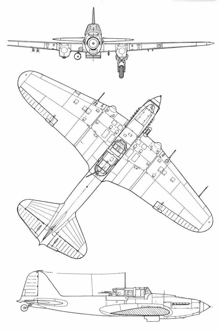 Самолёт ил-2 Штурмовик рисунок