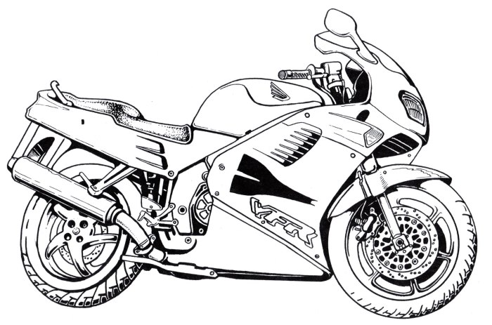 Раскраска Honda VFR 800