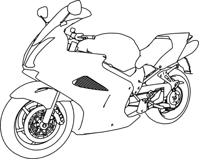 Раскраска мотоцикла Honda CBR 600