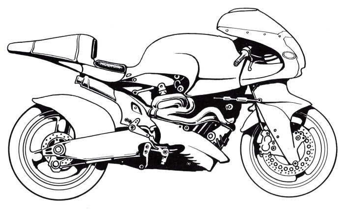 Раскраска мотоцикл Ducati