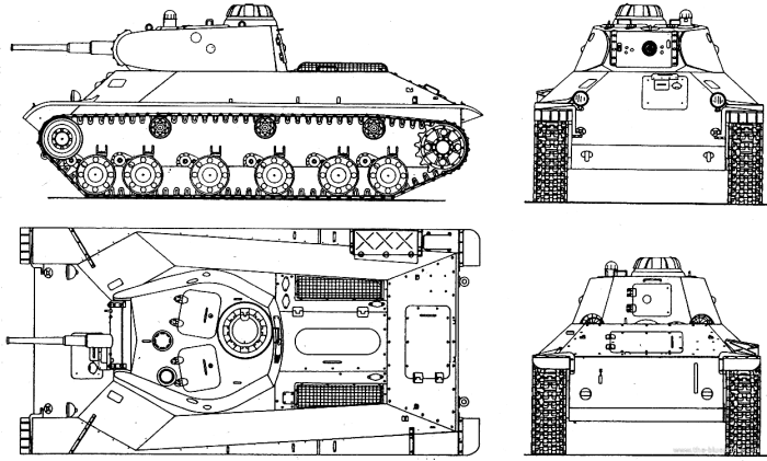 Чертежи танка т 50