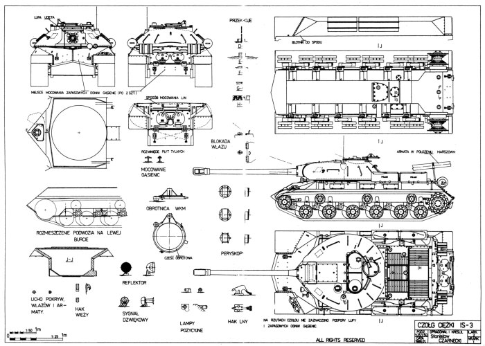 ИС 3 Размеры танка
