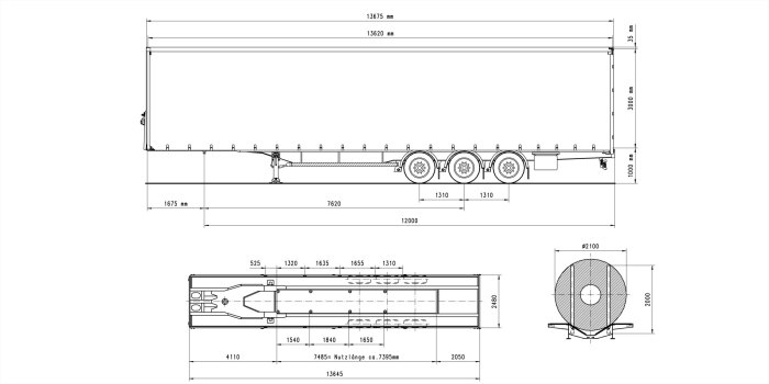 Krone SD 27 габаритный чертеж