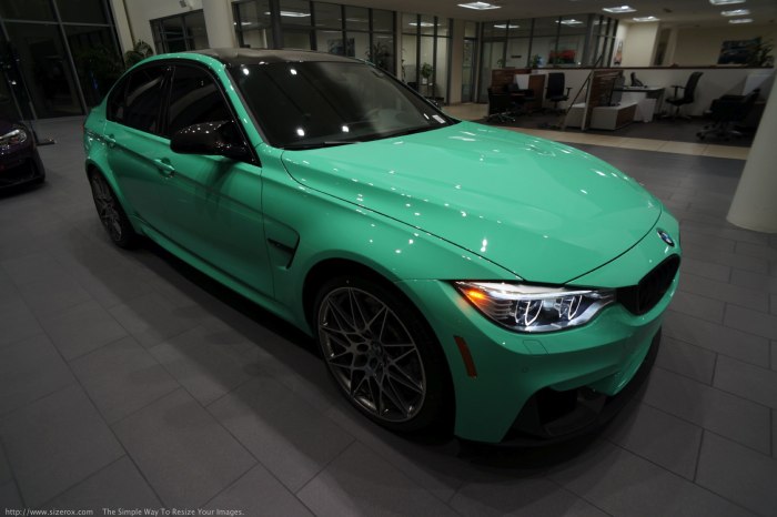 BMW m8 Mint Green