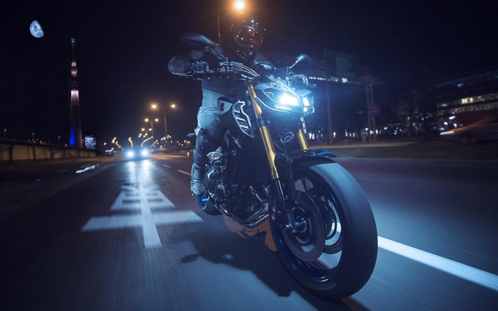 Yamaha MT-09 С байкером