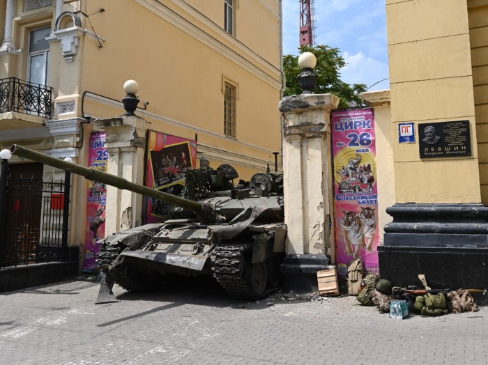 Танк Вагнер в Ростове на Дону