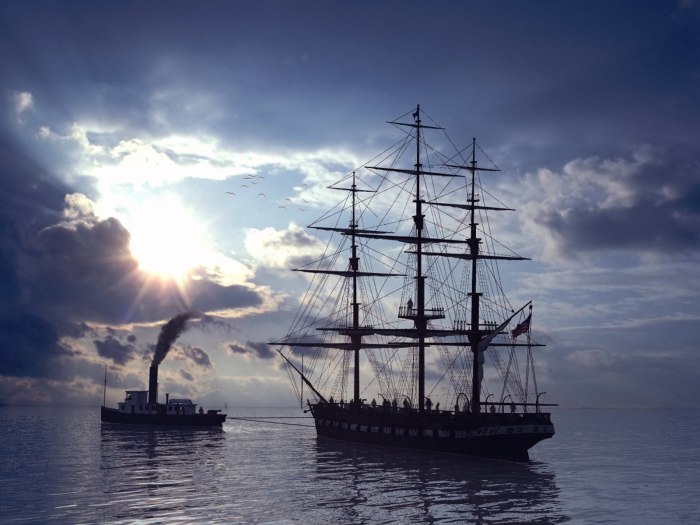 Корабль в море