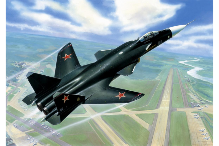 Самолет с обратной стреловидностью крыла Су-47