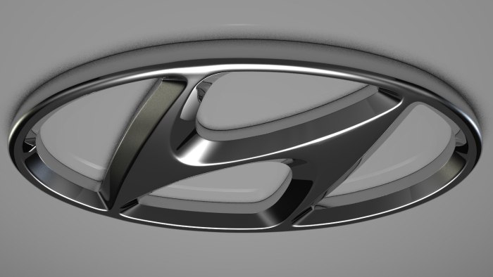 Значок Hyundai 3d