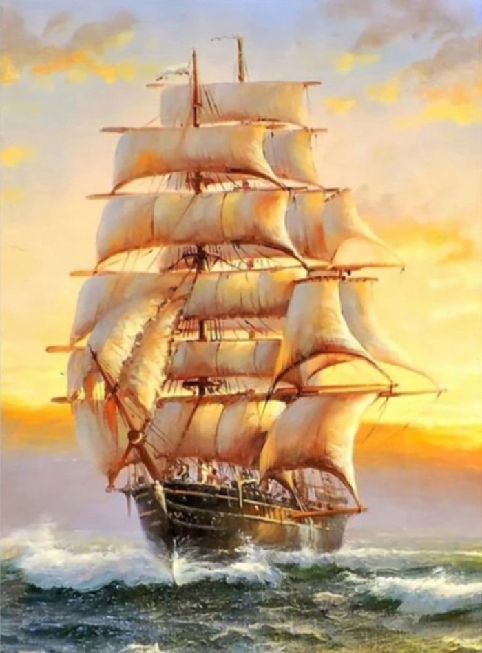 Корабль в море