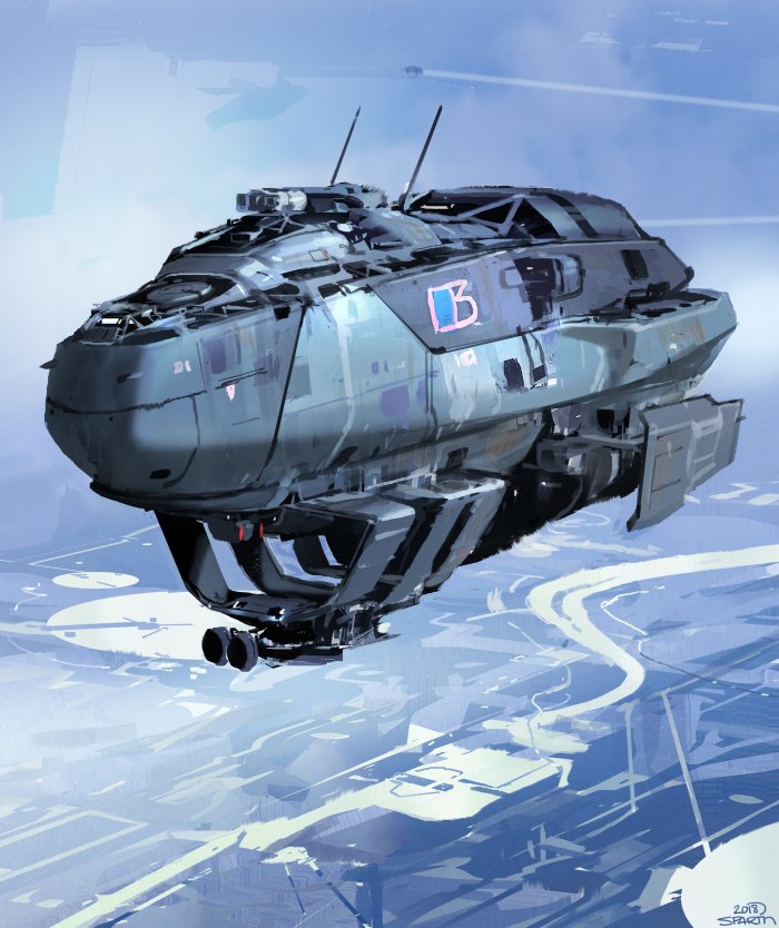 Звездолет Sci Fi концепт Art