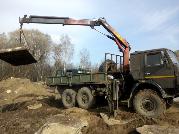 Кран борт КАМАЗ вездеход