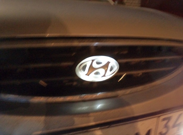 Led шильдик Hyundai