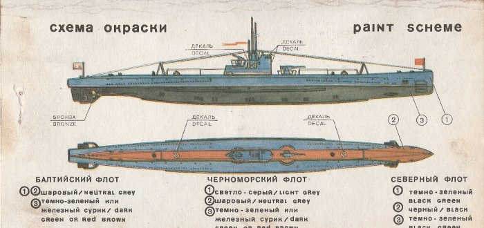 Чертежи подлодки типа Малютка