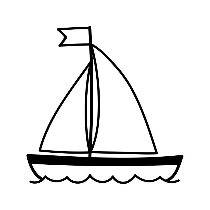 Кораблик рисунок