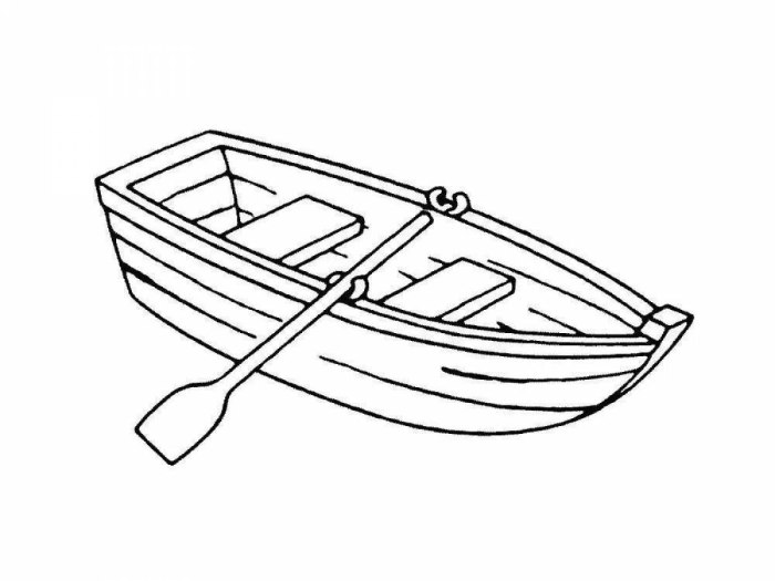 Лодка раскраска