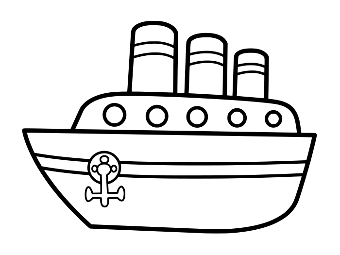 Раскраска. Кораблик
