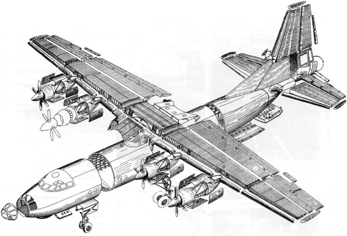 АН-12 схема самолета