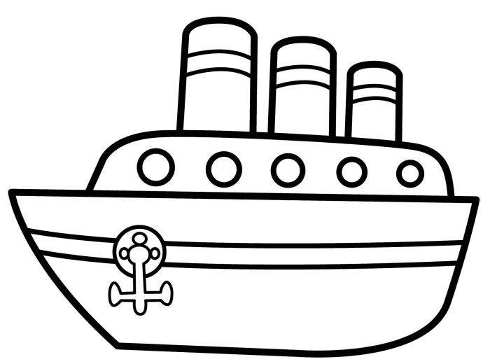 Пароход раскраска