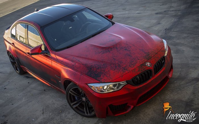 BMW f30 красная
