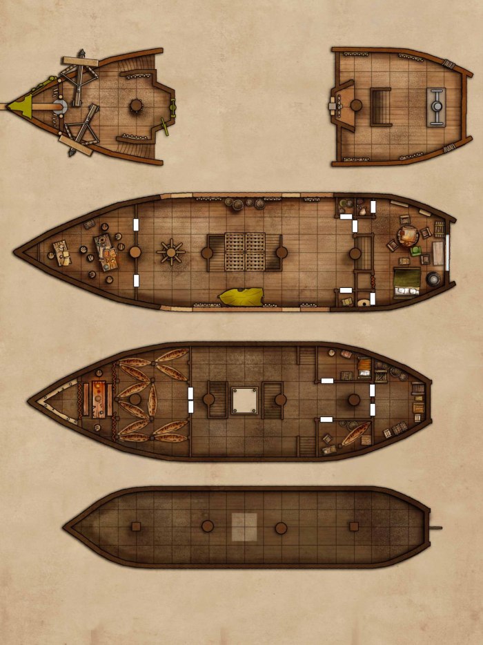 Dungeons and Dragons корабль карта
