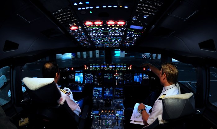 Кабина самолёта Аэробус а380