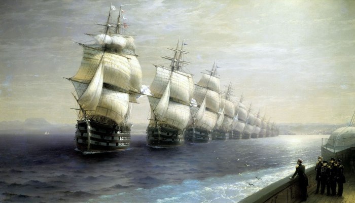 Смотр Черноморского флота в 1849 году (1886)