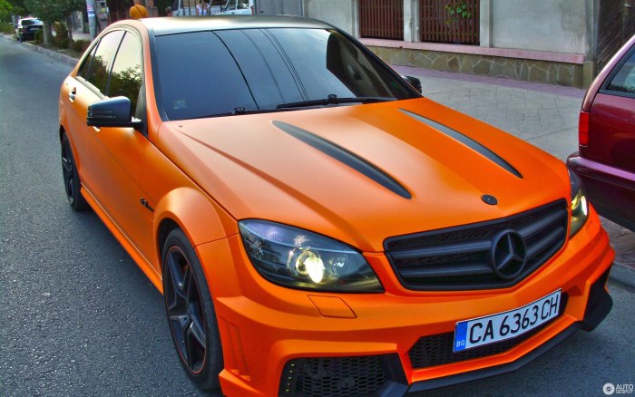 Mercedes c63 AMG Orange