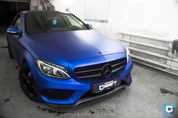Синий матовый Мерседес w223