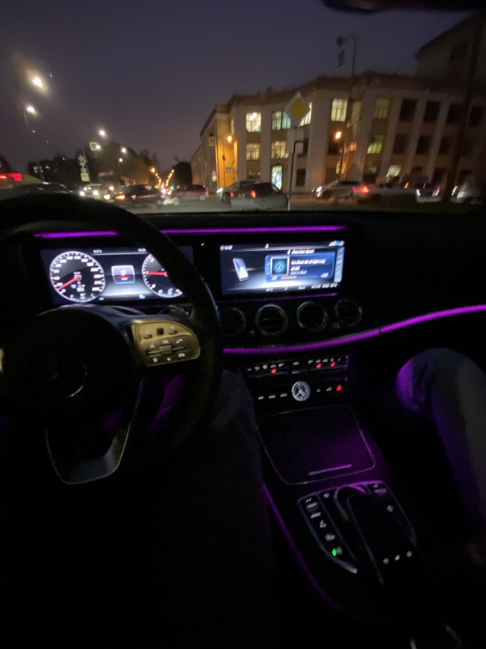 E200 w213 салон ночью