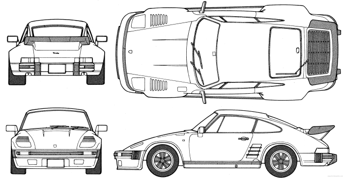 Porsche 911 930 Blueprint