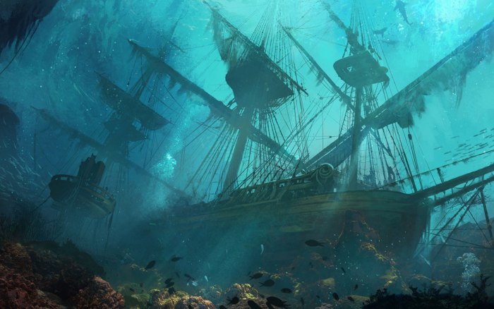 Затонувший корабль Assassins Creed 4