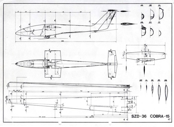 Чертёж планера dg500