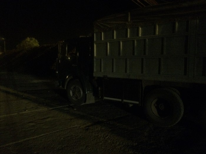 Военный КАМАЗ ночная погрузка
